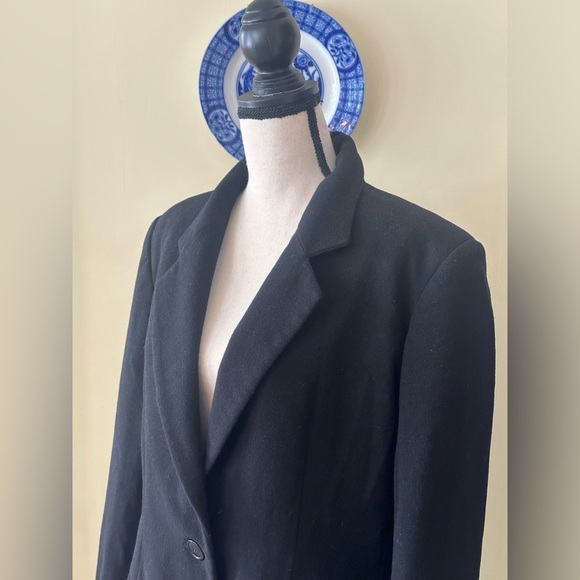 Foret de Framboise | Vintage Black Wool Cashmere Blend Blazer Jacket - Picture 3 of 8